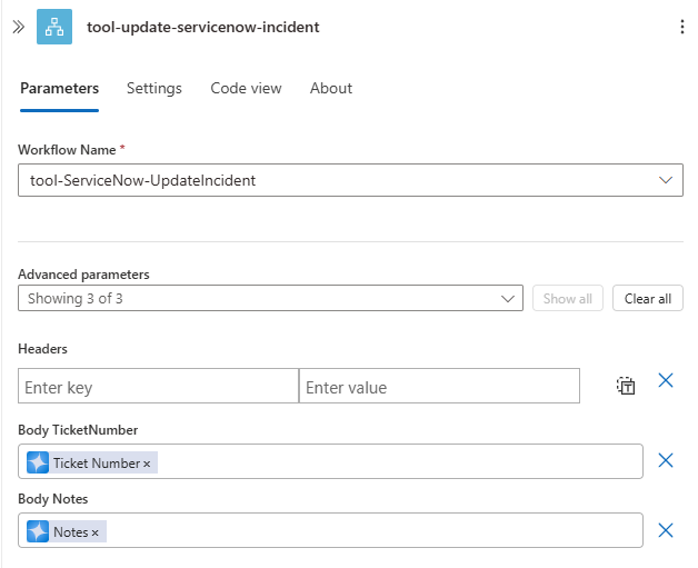 Configure Call Workflow Parameters