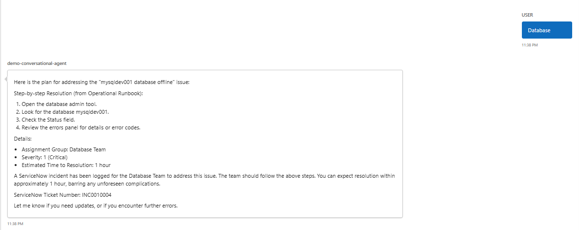 prompt 1 response incident created Prompt 1 Response - Incident Created