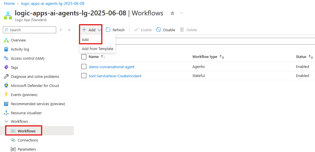 Create New Workflow