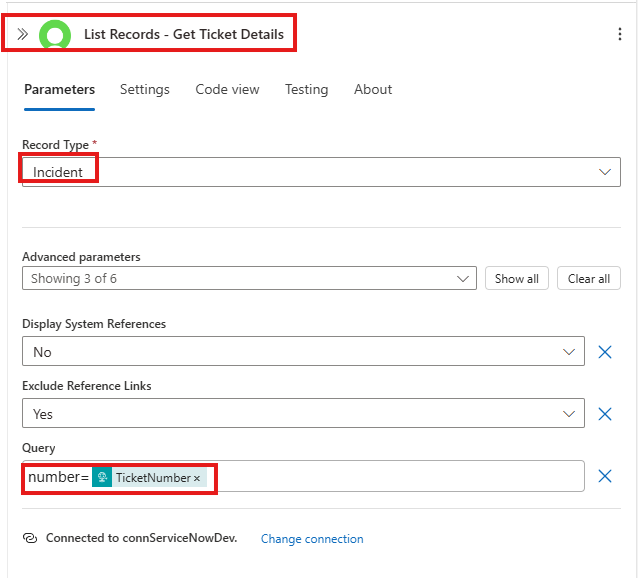 ServiceNow List Activity Configuration
