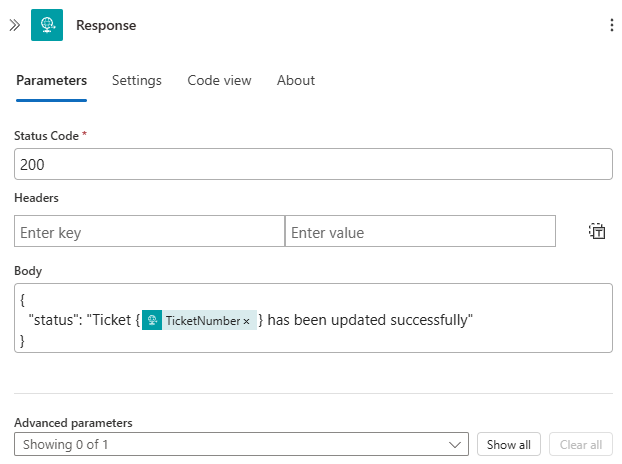 Response Activity Config