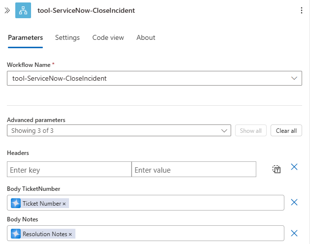 Configure Call Workflow Parameters