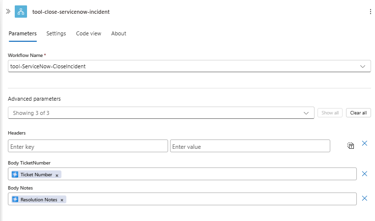 Configure Call Workflow Parameters