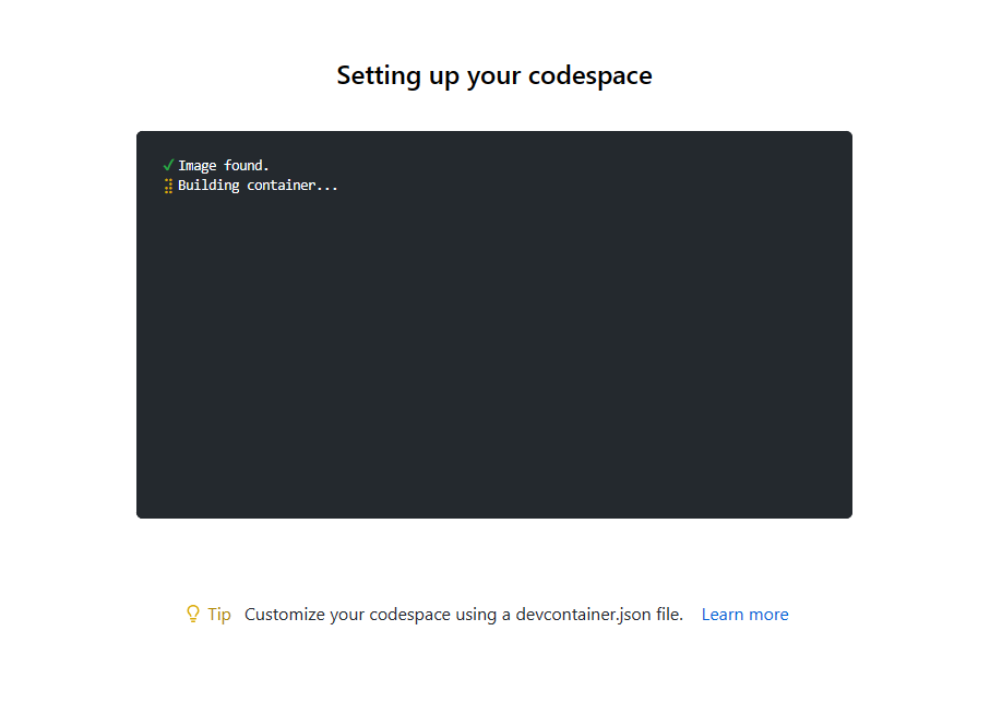GitHub Load Codespaces