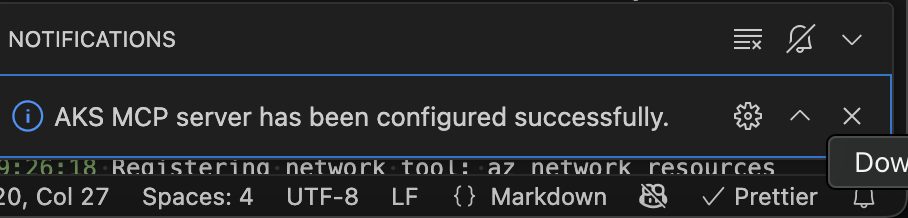 aks-mcp server success
