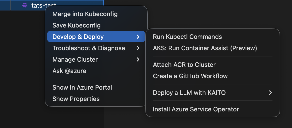 Classic AKS menu structure