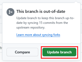 Update branch